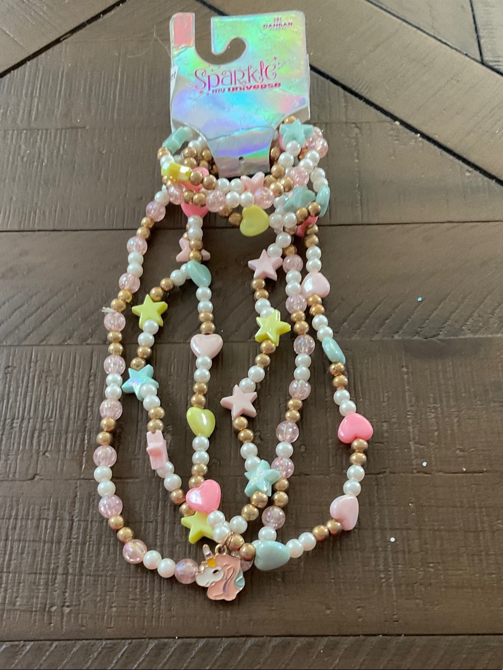 Sparkle Multicolor Pastel Bead Necklace for Kids
